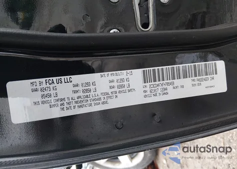 2015 Dodge Charger Police z USA, uszkodzony, nr VIN 2C3CDXATXFH785459